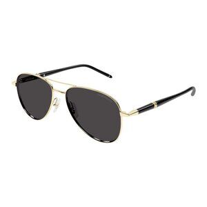 NEW MONTBLANC SUNGLASSES GOLD GREY MEN EYEWEAR MONTBLANC MB0345S 001